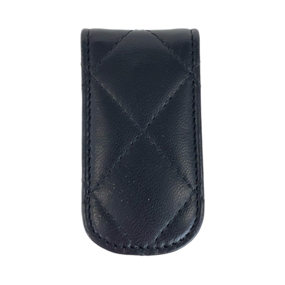 CHANEL シャネル マトラッセ ココマーク ブラック 黒 ゴールド金具 ラムスキン マネークリップ  レディース
