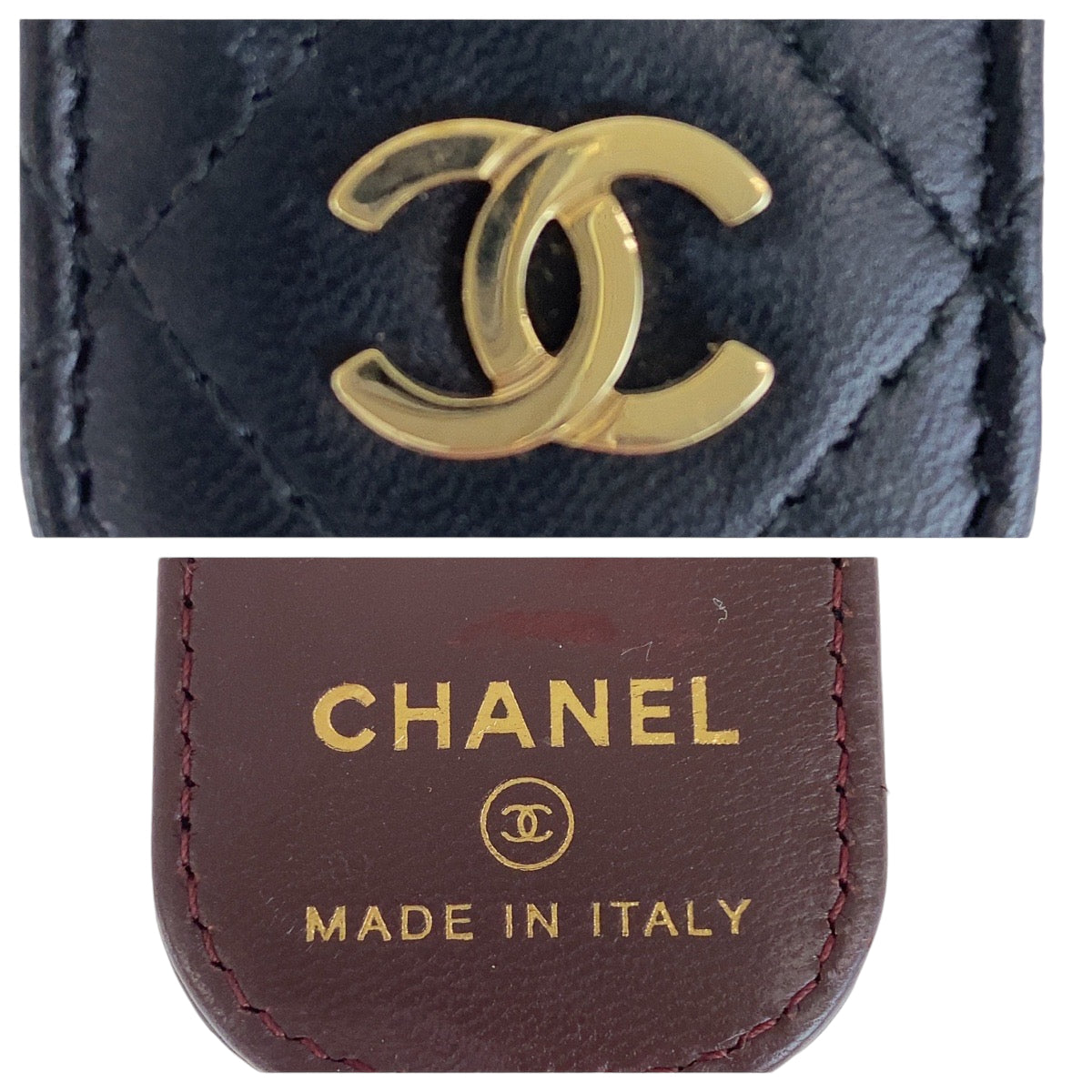 CHANEL シャネル マトラッセ ココマーク ブラック 黒 ゴールド金具 ラムスキン マネークリップ  レディース