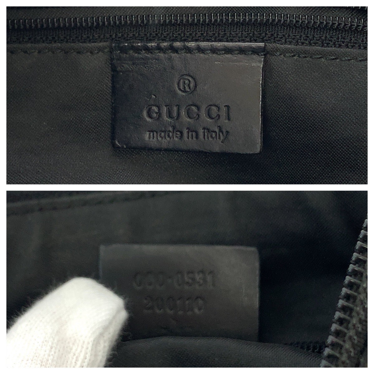 13009
GUCCI グッチ バンブー ホーボー ベージュ ブラック 黒 シルバー金具 GGキャンバス 000 0531 ハンドバッグ ショルダーバッグ  レディース