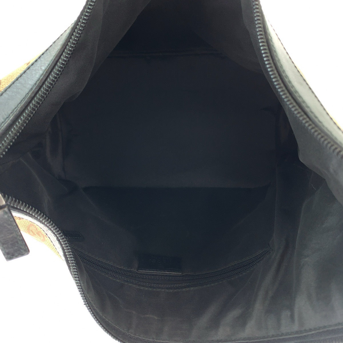 13009
GUCCI グッチ バンブー ホーボー ベージュ ブラック 黒 シルバー金具 GGキャンバス 000 0531 ハンドバッグ ショルダーバッグ  レディース