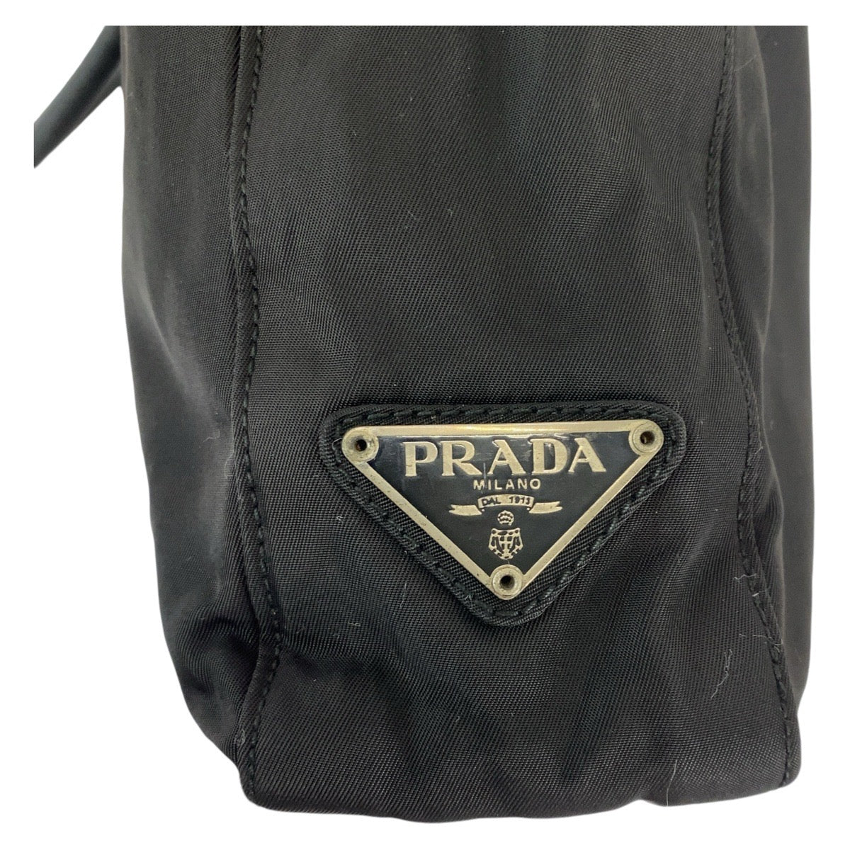 13010
PRADA プラダ テスート 三角ロゴプレート ブラック 黒 ナイロン トートバッグ ショルダーバッグ  レディース