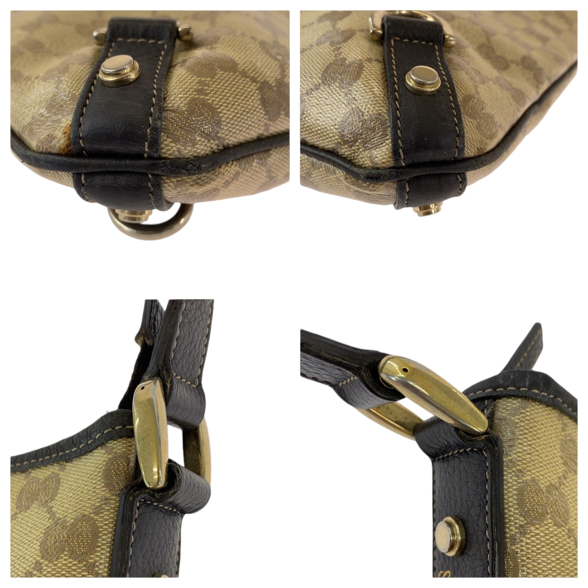 13012
GUCCI グッチ GGクリスタル ベージュ ブラウン ゴールド金具 GGスプリームキャンバス 268642 ショルダーバッグ 斜め掛け メッセンジャーバッグ  レディース