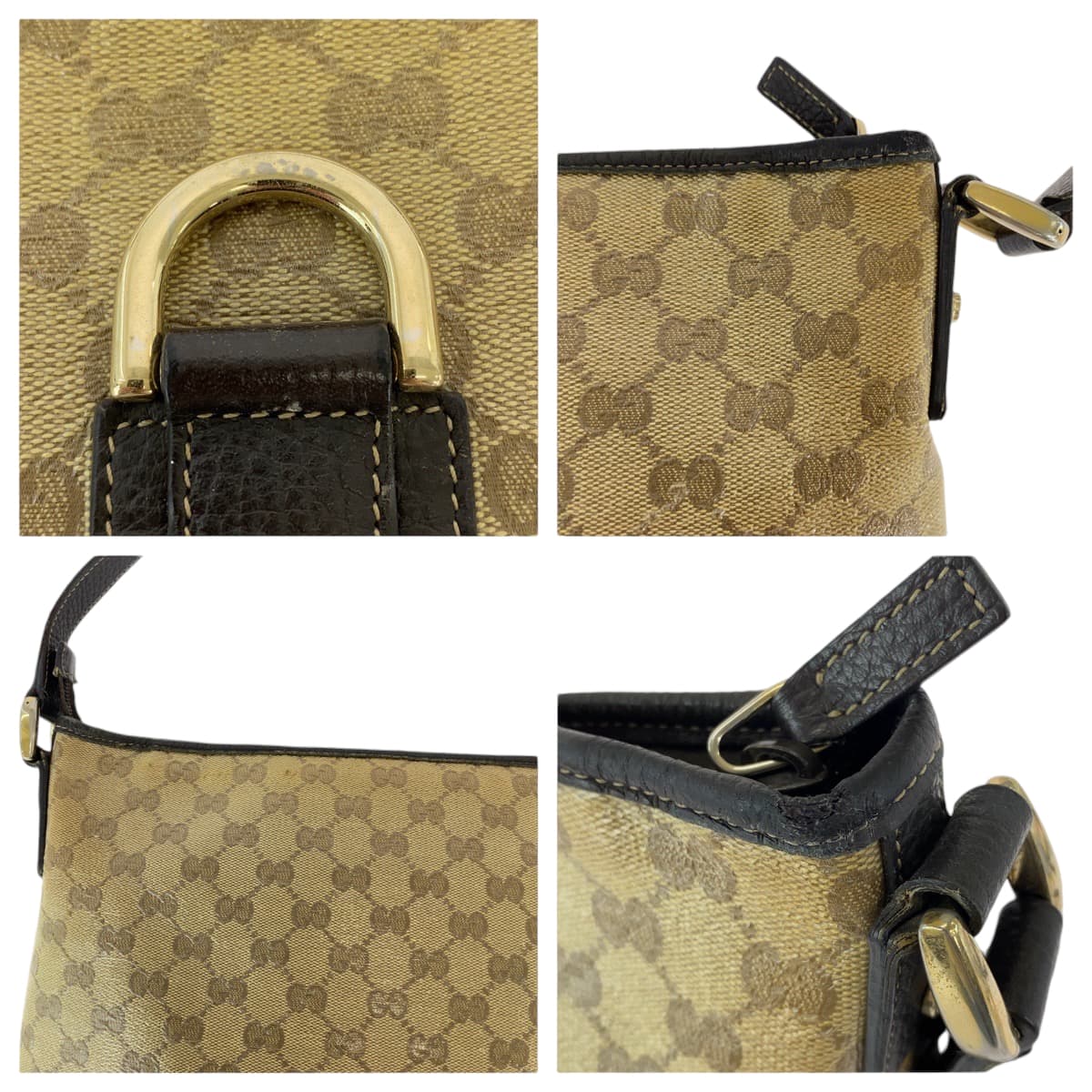 13012
GUCCI グッチ GGクリスタル ベージュ ブラウン ゴールド金具 GGスプリームキャンバス 268642 ショルダーバッグ 斜め掛け メッセンジャーバッグ  レディース