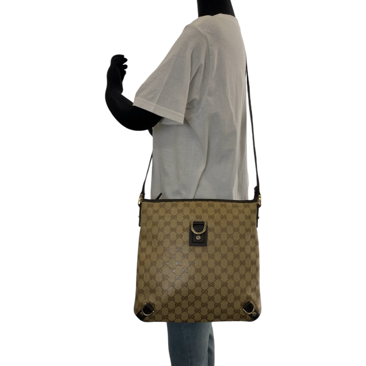 13012
GUCCI グッチ GGクリスタル ベージュ ブラウン ゴールド金具 GGスプリームキャンバス 268642 ショルダーバッグ 斜め掛け メッセンジャーバッグ  レディース