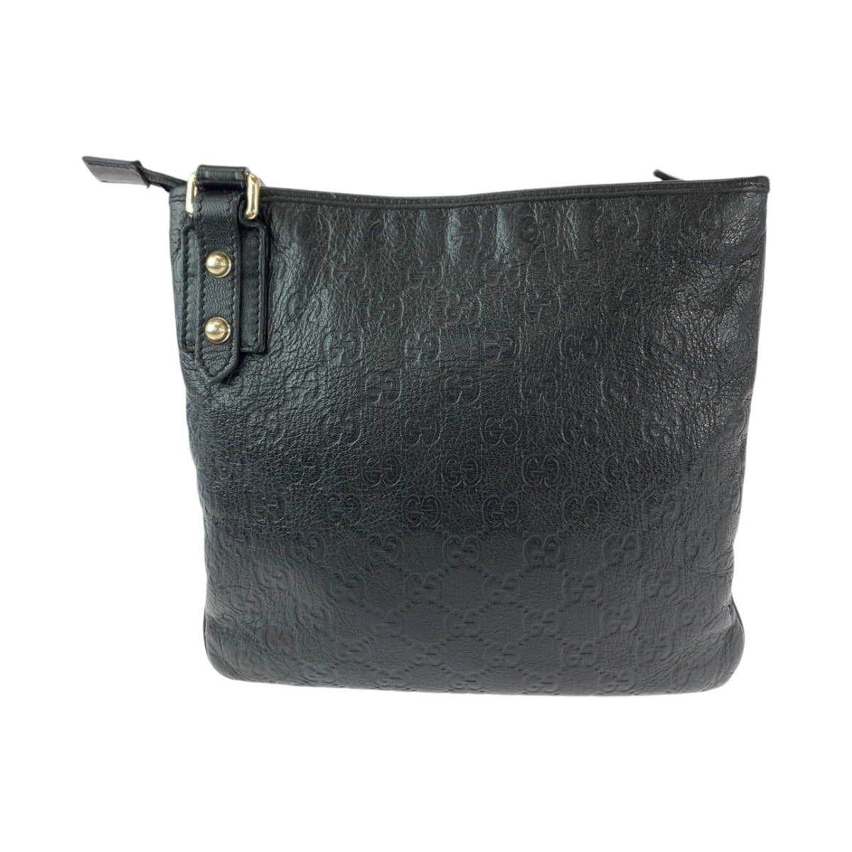 13013
GUCCI グッチ グッチシマ ブラック 黒 シルバー金具 レザー 239347 ショルダーバッグ ポシェット  メンズ