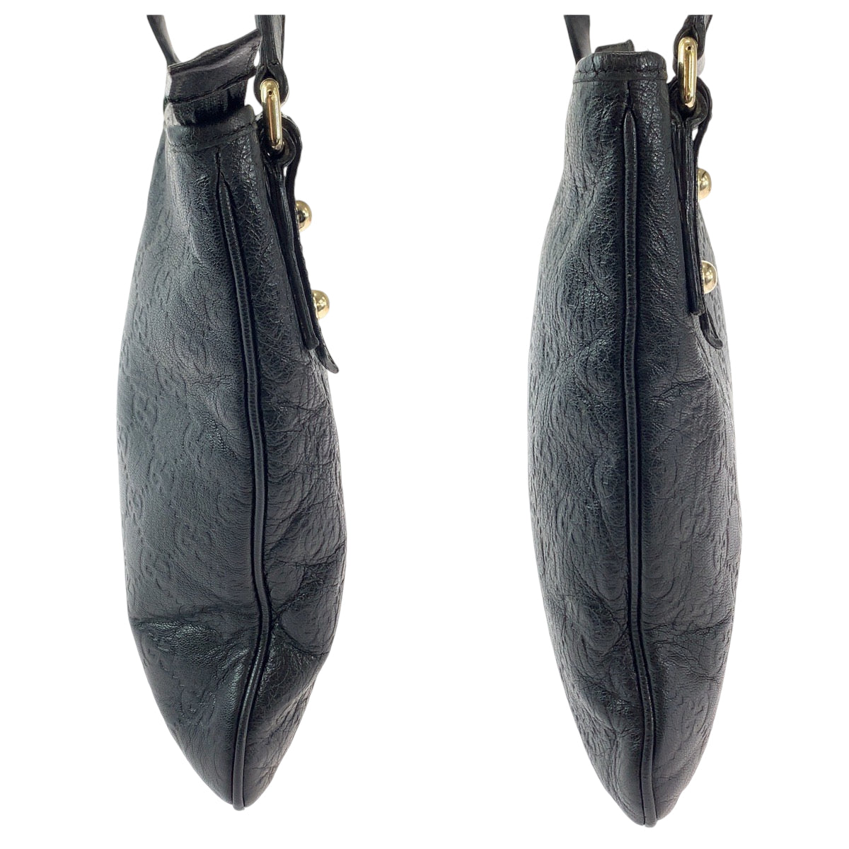13013
GUCCI グッチ グッチシマ ブラック 黒 シルバー金具 レザー 239347 ショルダーバッグ ポシェット  メンズ