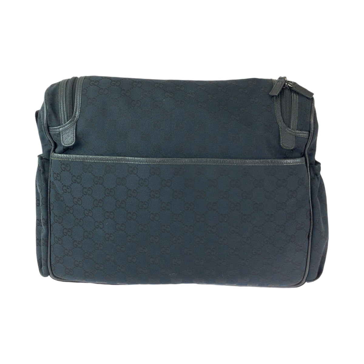 13014
GUCCI グッチ ブラック 黒 シルバー金具 GGキャンバス 123326 ショルダーバッグ メッセンジャーバッグ マザーズバッグ  レディース ABP26