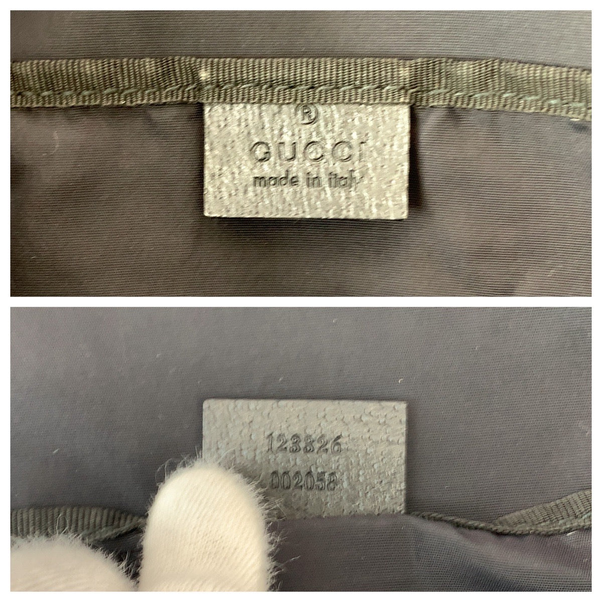 13014
GUCCI グッチ ブラック 黒 シルバー金具 GGキャンバス 123326 ショルダーバッグ メッセンジャーバッグ マザーズバッグ  レディース ABP26