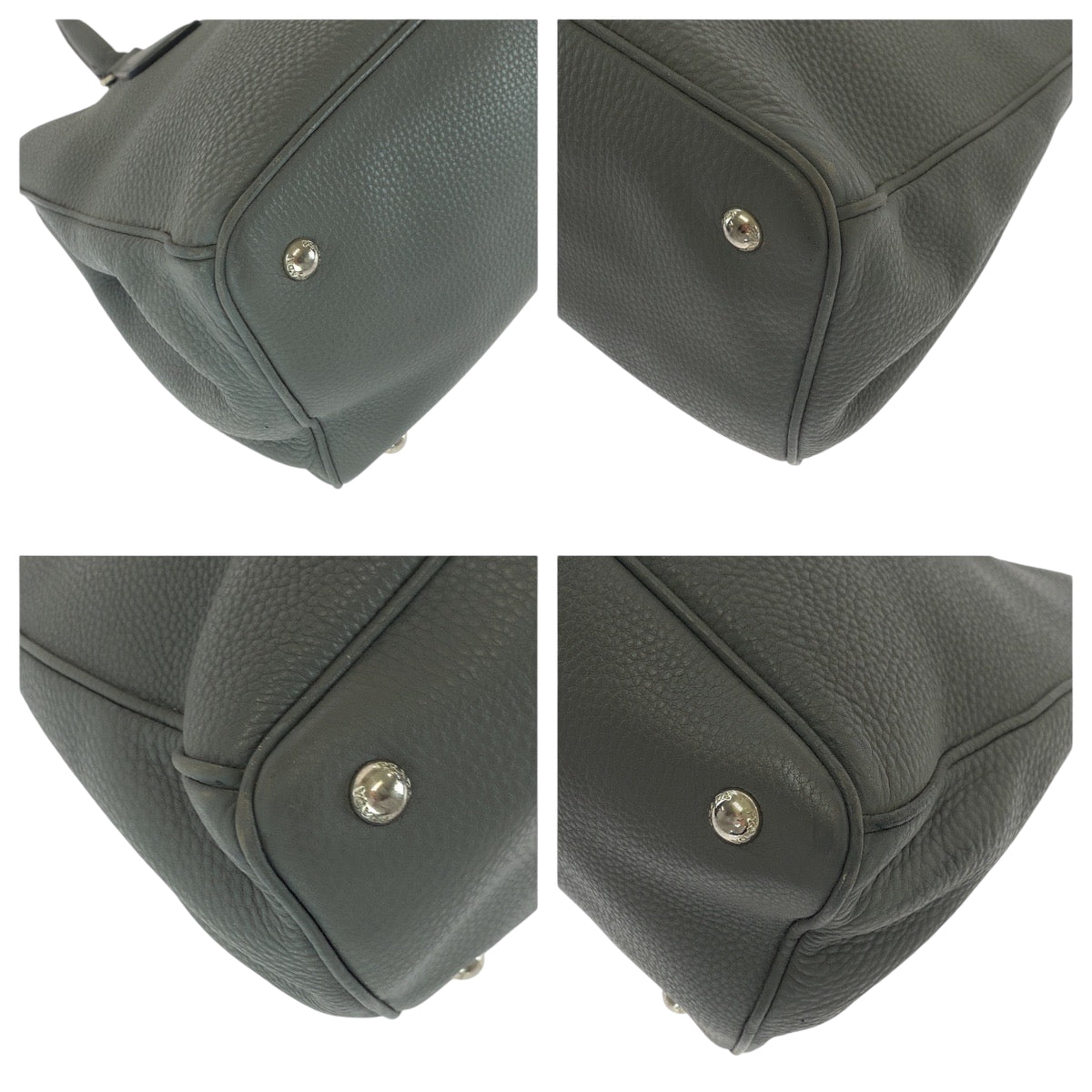 14033
PRADA プラダ ヴィッテロダイノ ロゴ グレー シルバー金具 レザー BN2579 ショルダーバッグ トートバッグ ハンドバッグ 2way レディース ABP62