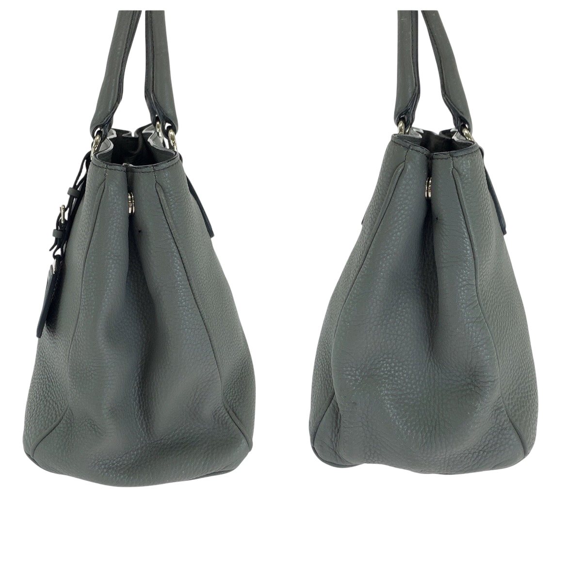14033
PRADA プラダ ヴィッテロダイノ ロゴ グレー シルバー金具 レザー BN2579 ショルダーバッグ トートバッグ ハンドバッグ 2way レディース ABP62