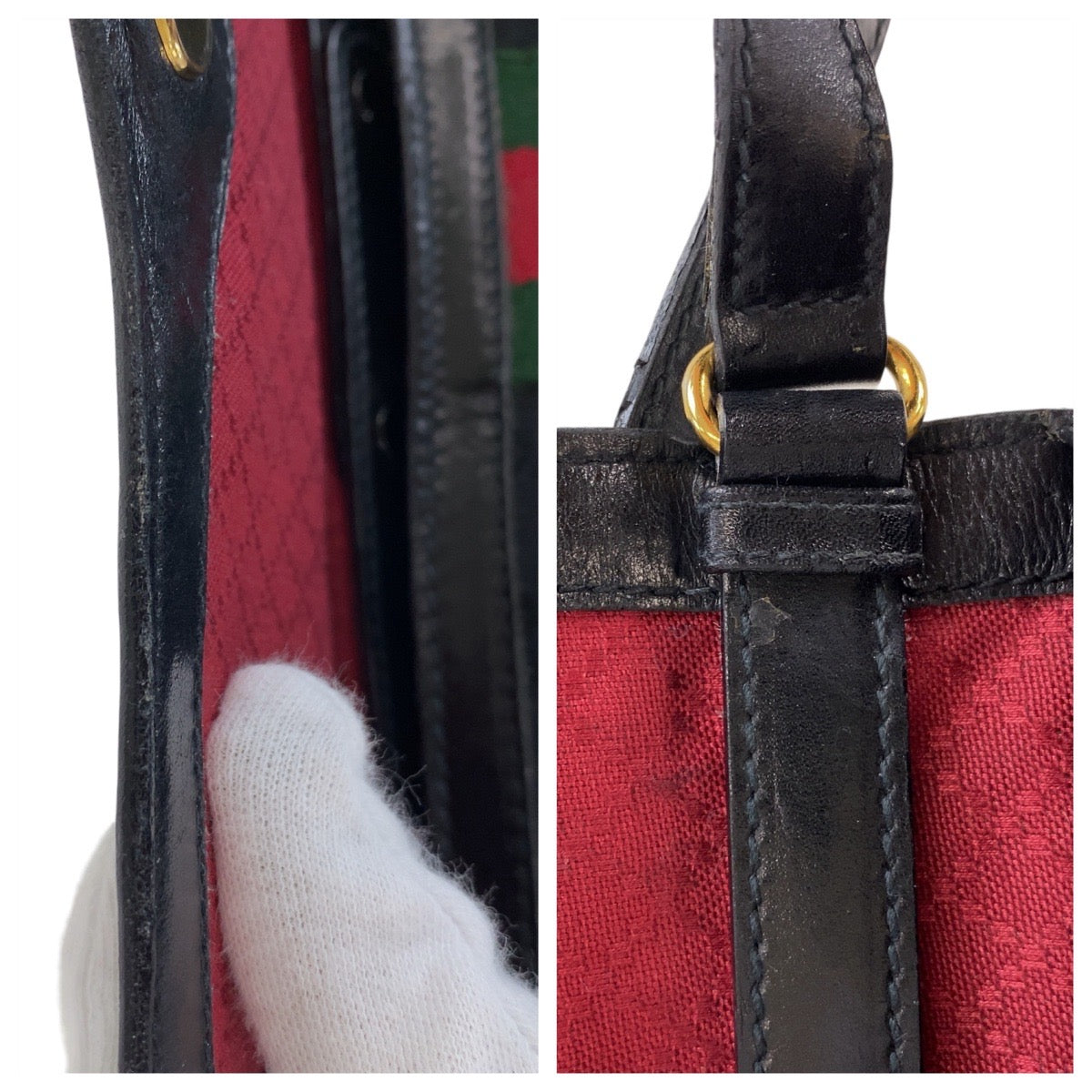 13017
GUCCI グッチ ヴィンテージ オールドグッチ シェリーライン ブラック マルチカラー ゴールド金具 GGキャンバス ショルダーバッグ クラッチバッグ  レディース
