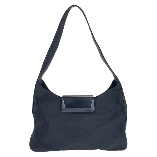PRADA Prada Tessuto Hobo Black Nylon Shoulder Bag for Women