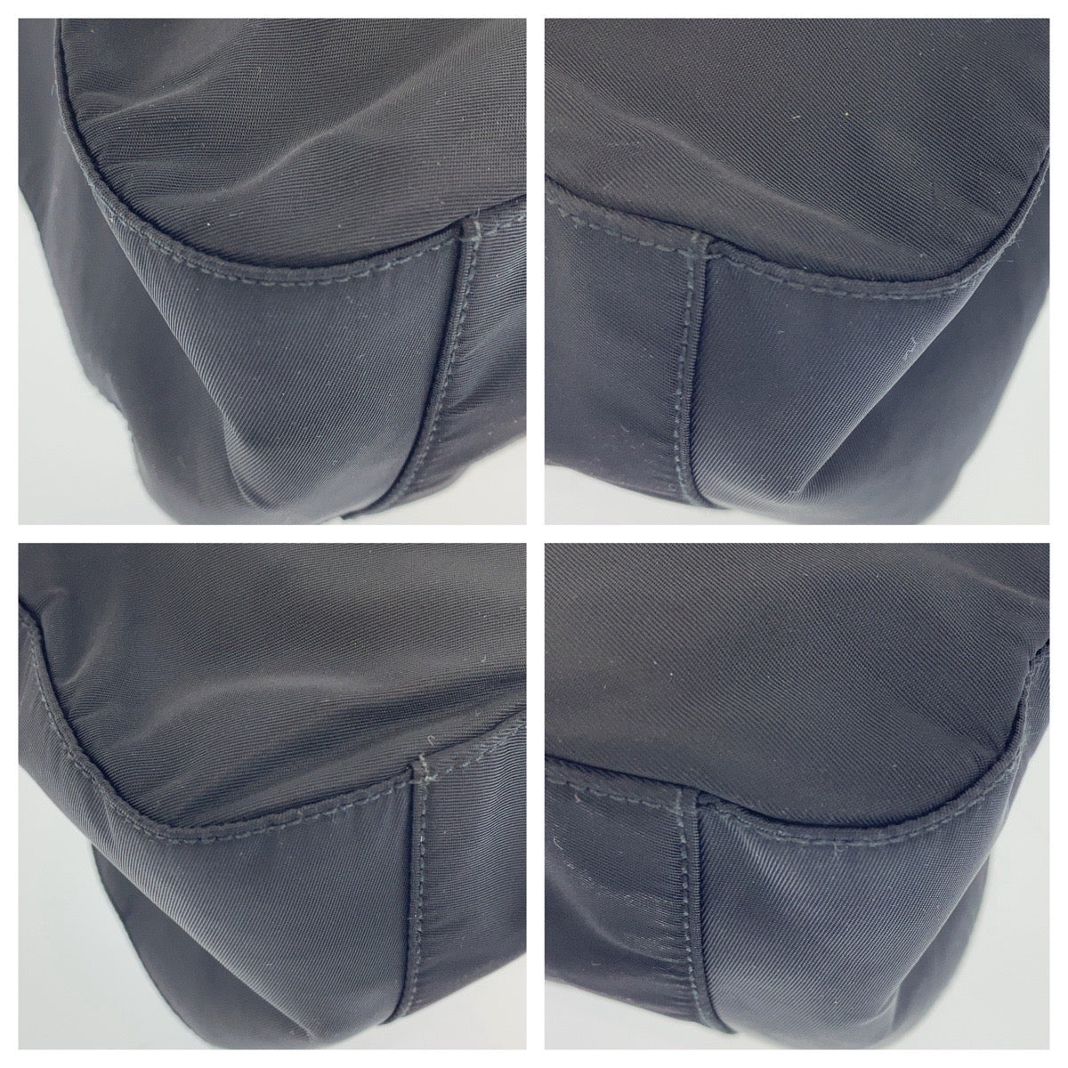 PRADA Prada Tessuto Hobo Black Nylon Shoulder Bag for Women