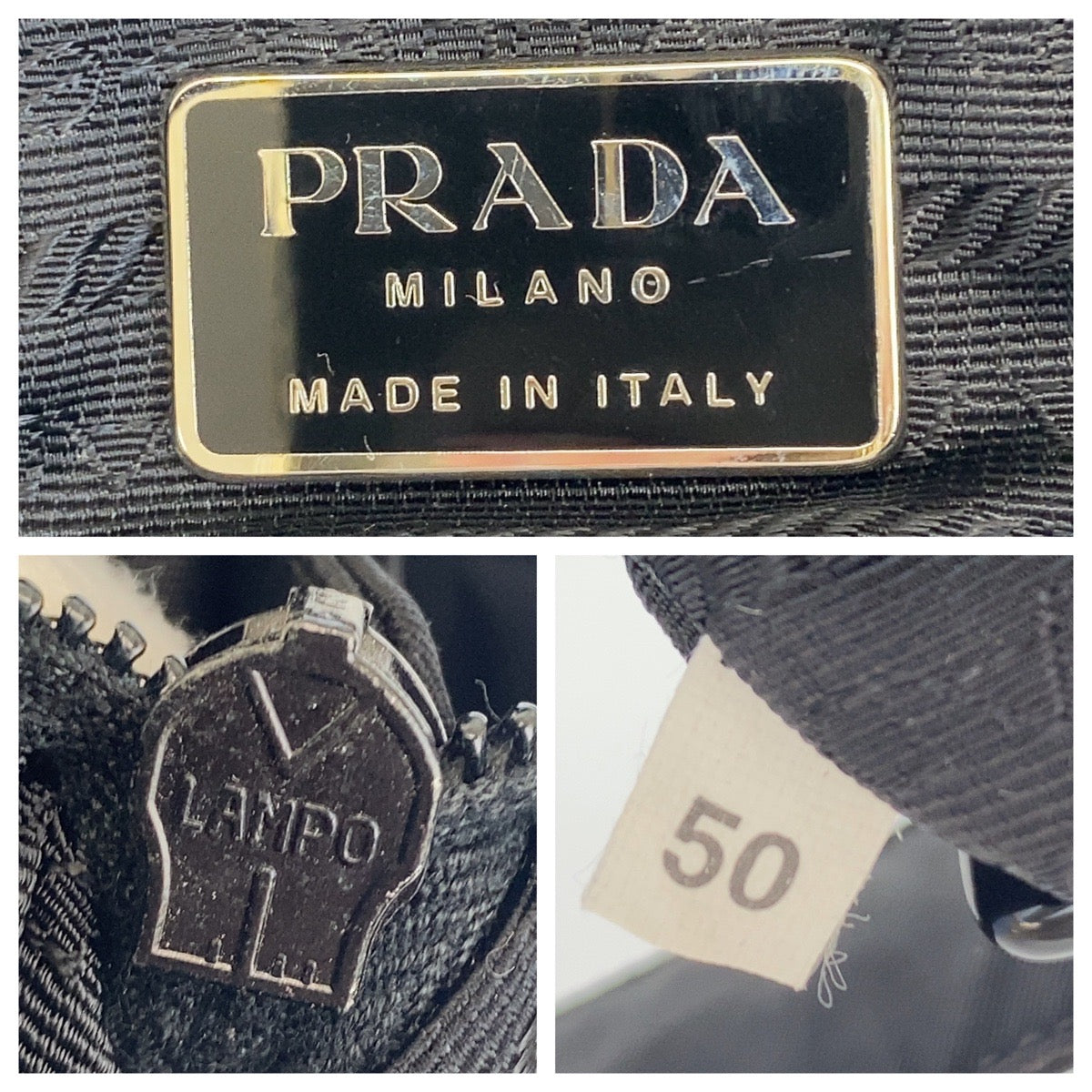 PRADA Prada Tessuto Hobo Black Nylon Shoulder Bag for Women