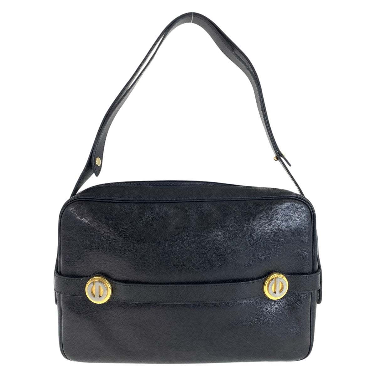 13021
Dior ディオール ブラック 黒 ゴールド金具 レザー ショルダーバッグ  レディース