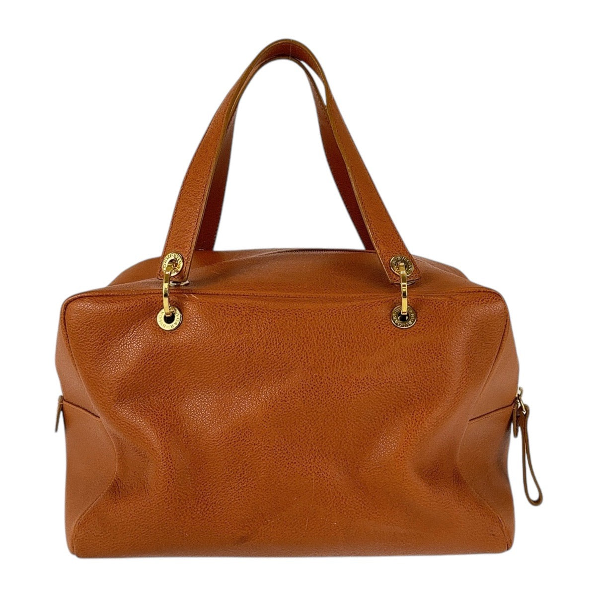 18026
BVLGARI ブルガリ ブルガリブルガリ ターンロック ブラウン ゴールド金具 レザー ハンドバッグ ボストンバッグ  レディース ABP40