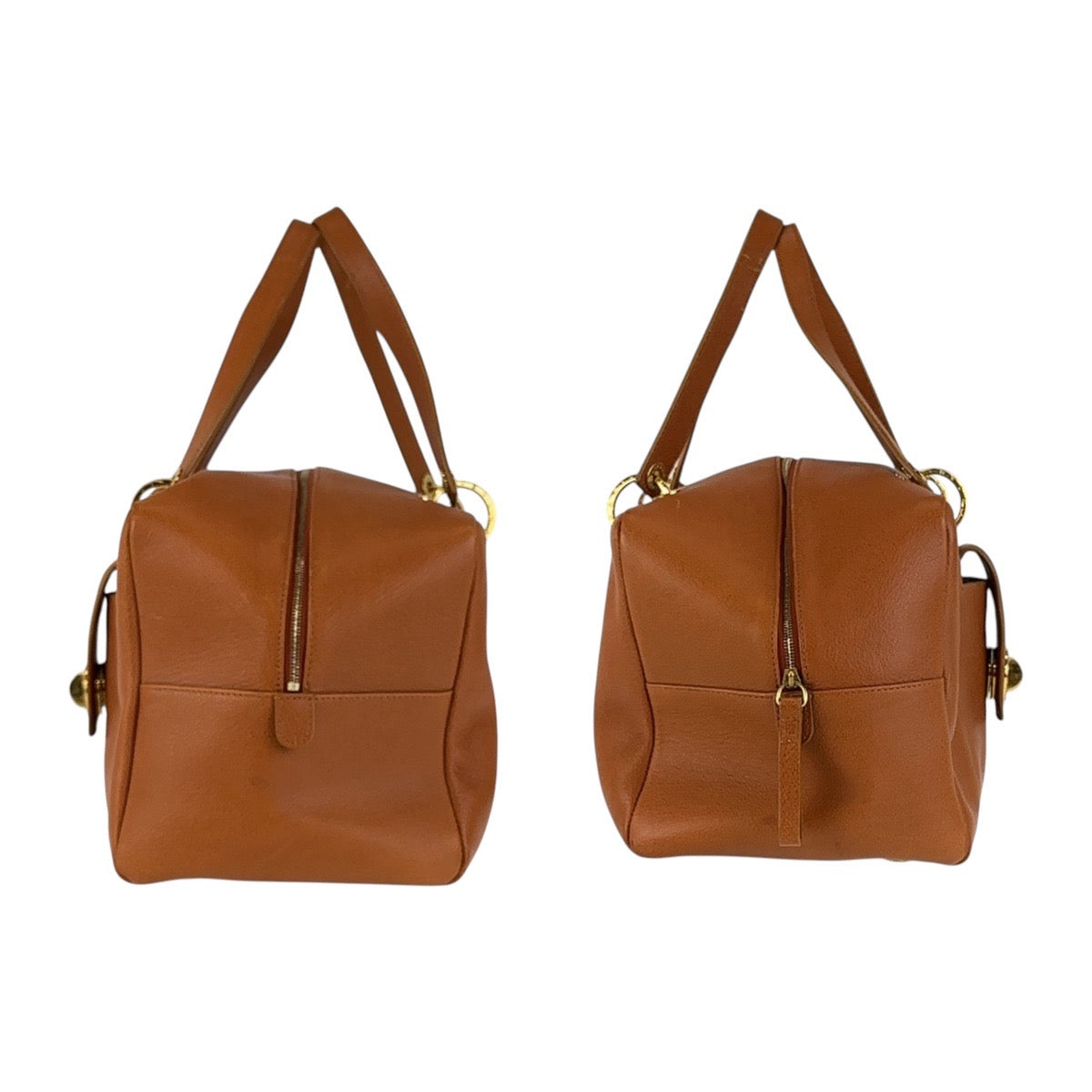 18026
BVLGARI ブルガリ ブルガリブルガリ ターンロック ブラウン ゴールド金具 レザー ハンドバッグ ボストンバッグ  レディース ABP40