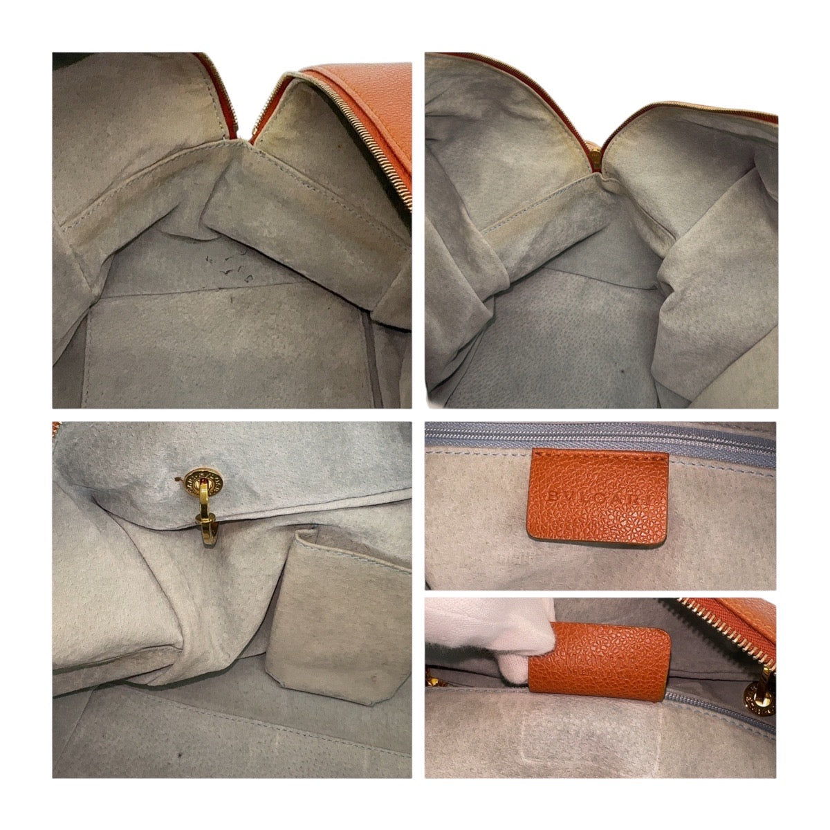 18026
BVLGARI ブルガリ ブルガリブルガリ ターンロック ブラウン ゴールド金具 レザー ハンドバッグ ボストンバッグ  レディース ABP40