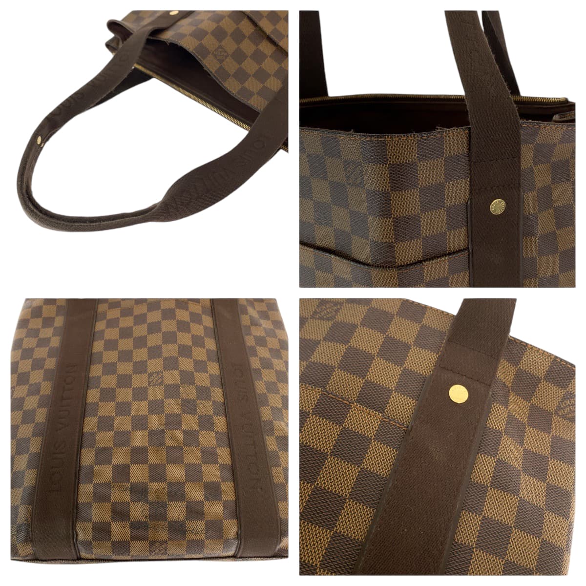 13027
LOUIS VUITTON ルイヴィトン ダミエ エベヌ カバ ボブール ブラウン ゴールド金具 PVC N52006 トートバッグ ビジネスバッグ ショルダーバッグ  メンズ