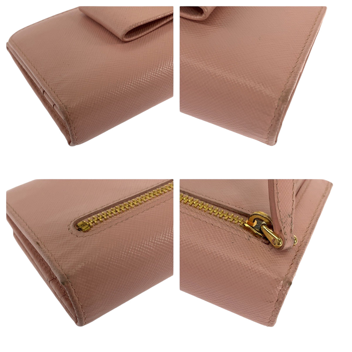 111908
PRADA プラダ サフィアーノ リボン ピンク ゴールド金具 レザー 長財布 ロングウォレット  レディース