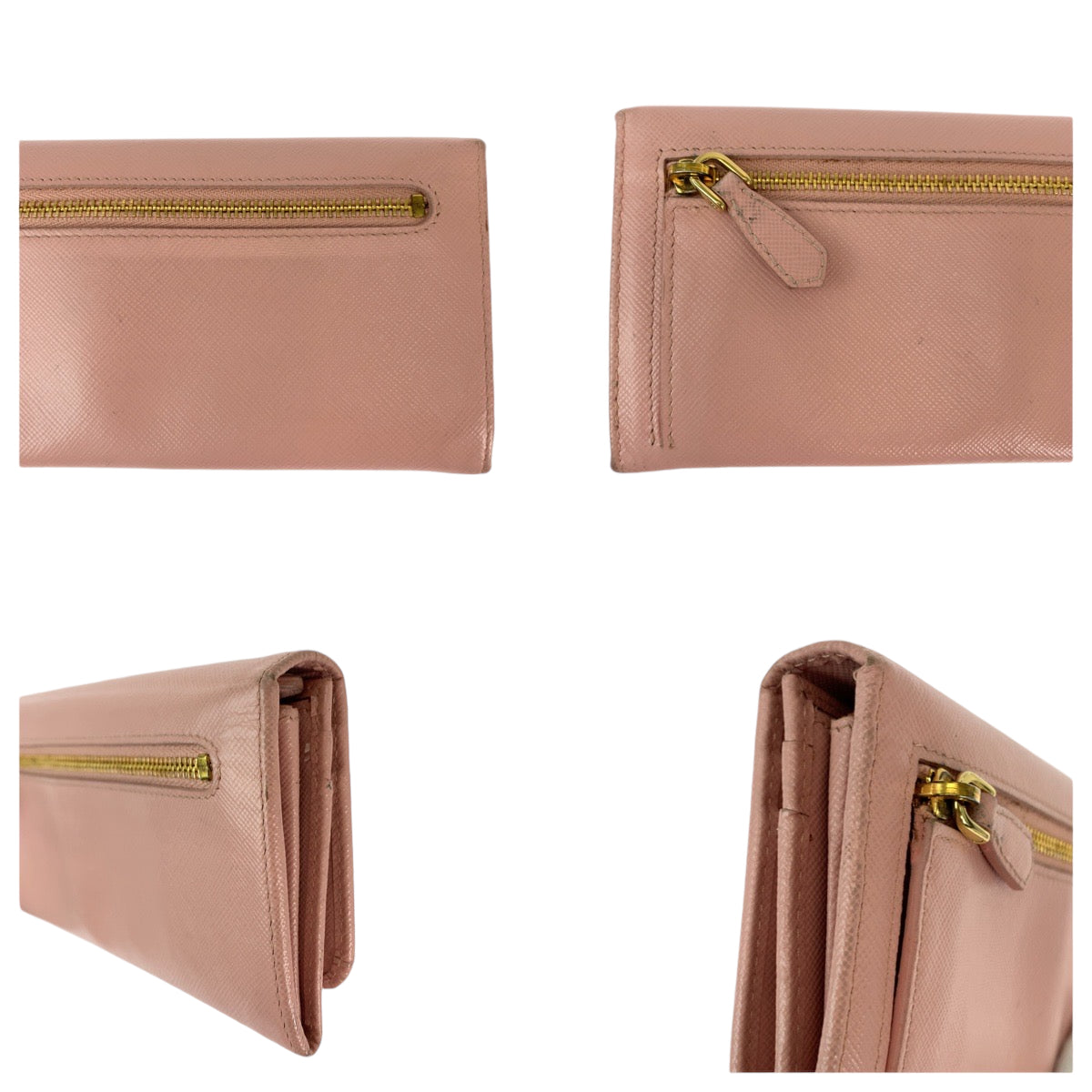 111908
PRADA プラダ サフィアーノ リボン ピンク ゴールド金具 レザー 長財布 ロングウォレット  レディース