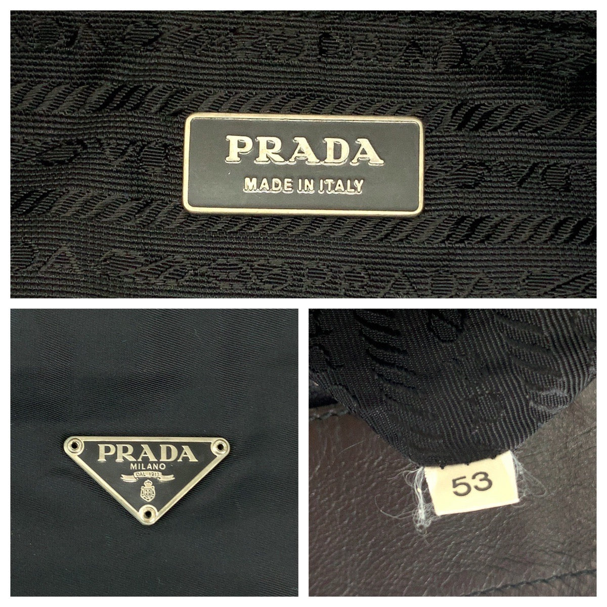 12816
 PRADA Prada Tessuto Triangle Logo Plate Black Nylon Shoulder Bag Messenger Bag Men's