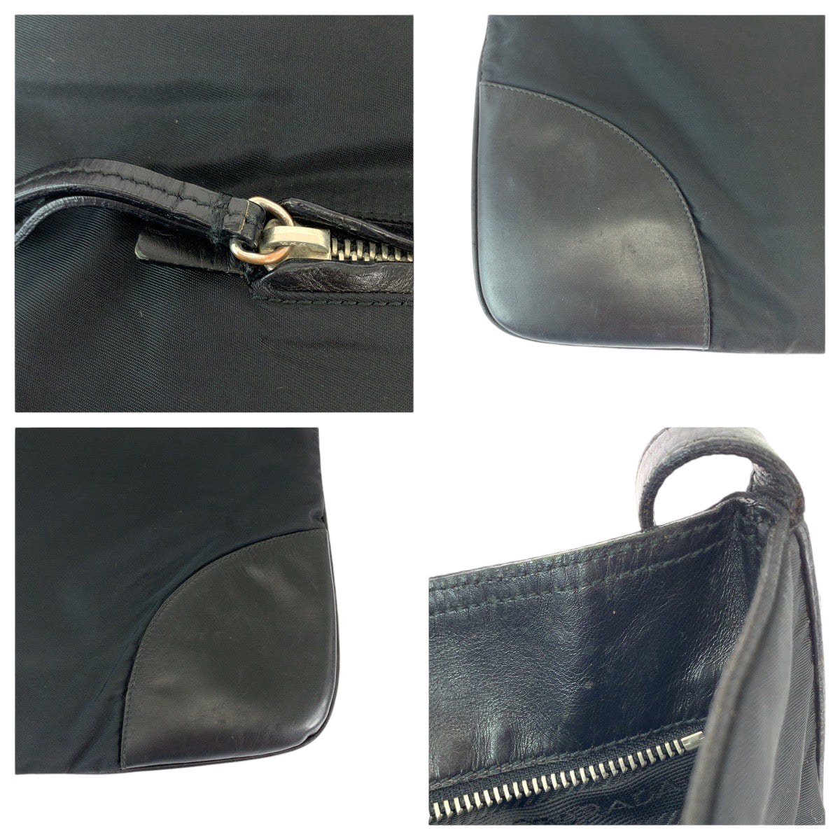 17987
PRADA プラダ テスート 三角ロゴプレート ブラック 黒 ナイロン ショルダーバッグ メッセンジャーバッグ  メンズ ABP40