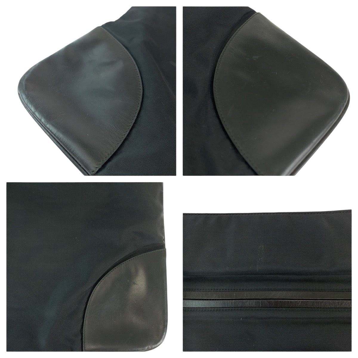 17987
PRADA プラダ テスート 三角ロゴプレート ブラック 黒 ナイロン ショルダーバッグ メッセンジャーバッグ  メンズ ABP40