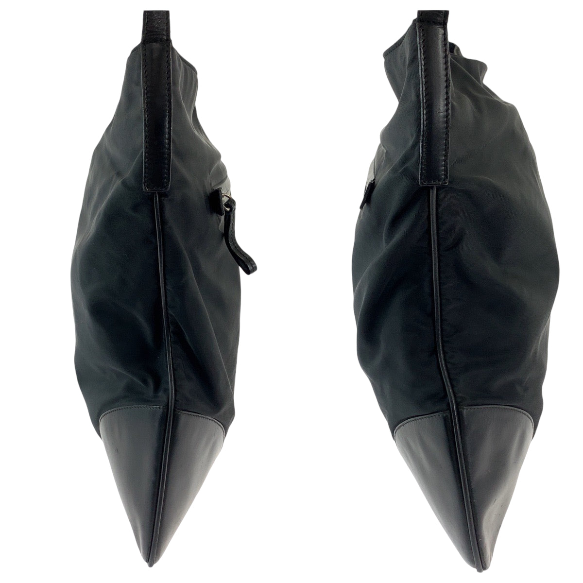 17987
PRADA プラダ テスート 三角ロゴプレート ブラック 黒 ナイロン ショルダーバッグ メッセンジャーバッグ  メンズ ABP40