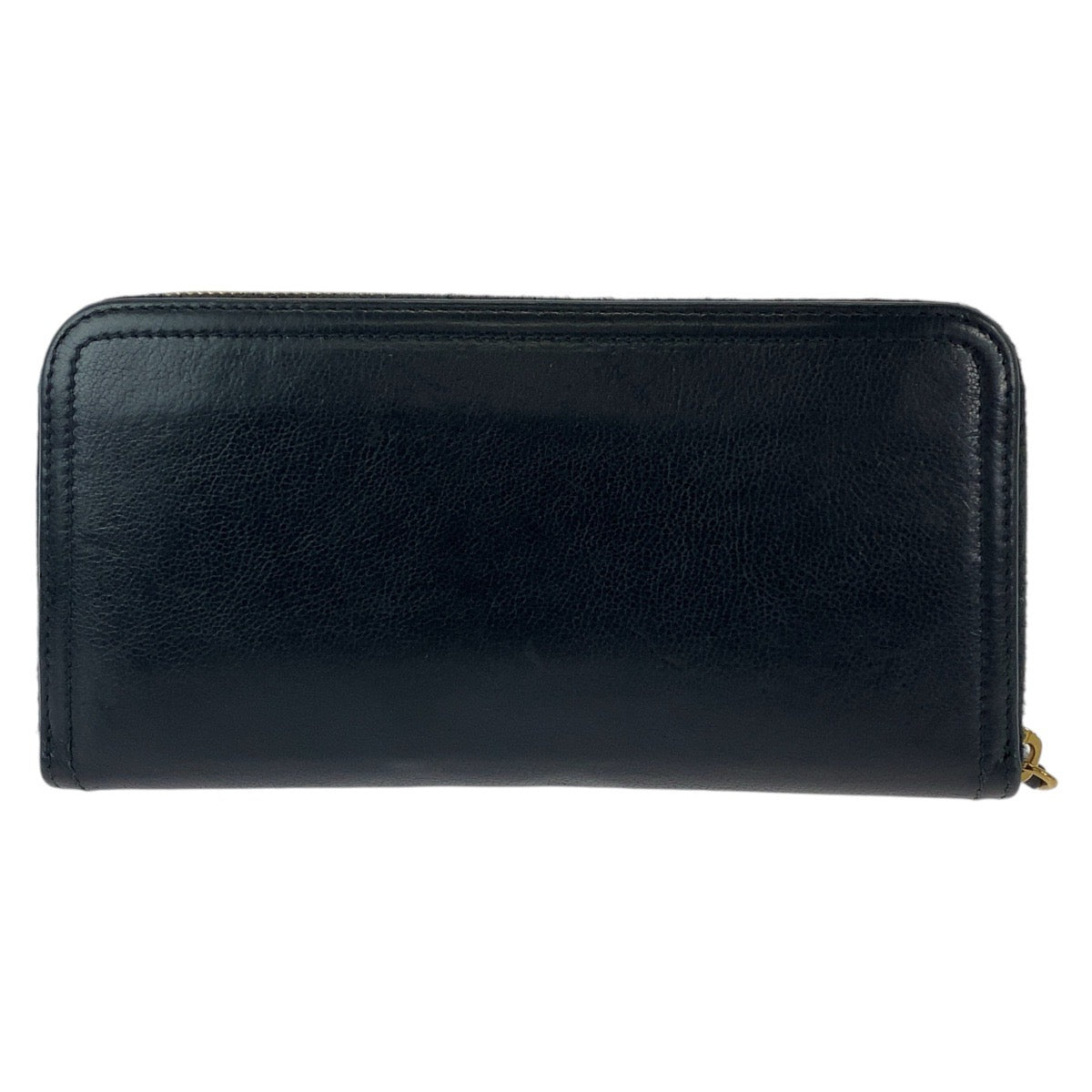 12809
PRADA プラダ リボン ブラック 黒 ゴールド金具 レザー 長財布 ロングウォレット  レディース