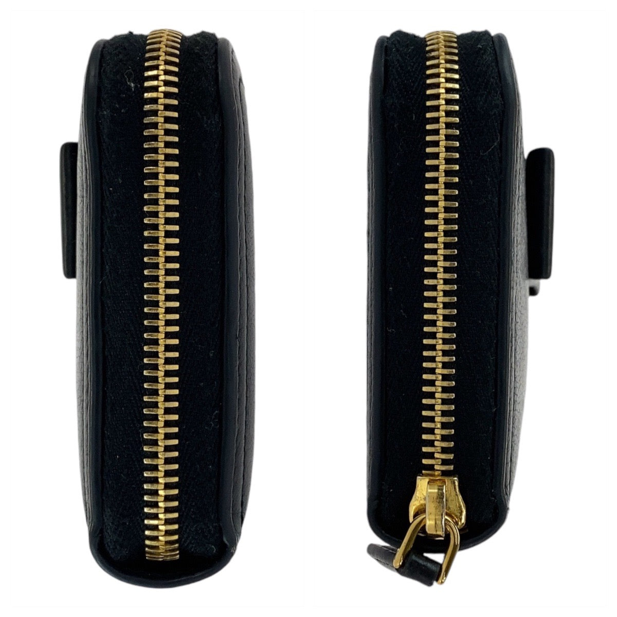 12809
PRADA プラダ リボン ブラック 黒 ゴールド金具 レザー 長財布 ロングウォレット  レディース