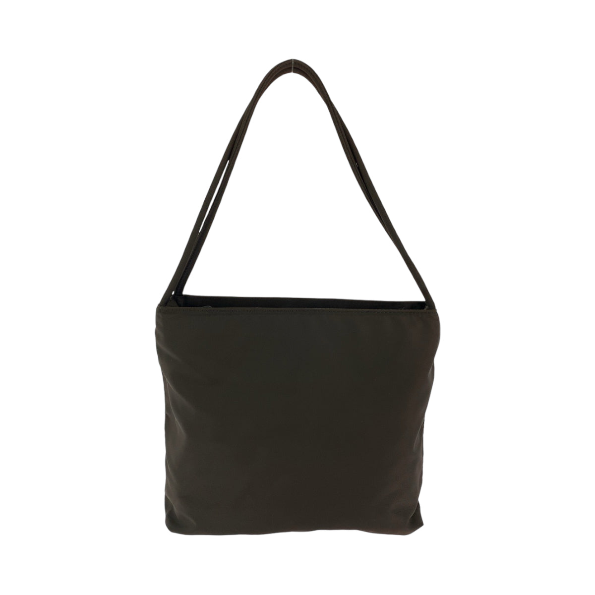 111907
PRADA プラダ テスート 三角ロゴプレート ブラウン シルバー金具 ナイロン トートバッグ ショルダーバッグ  レディース
