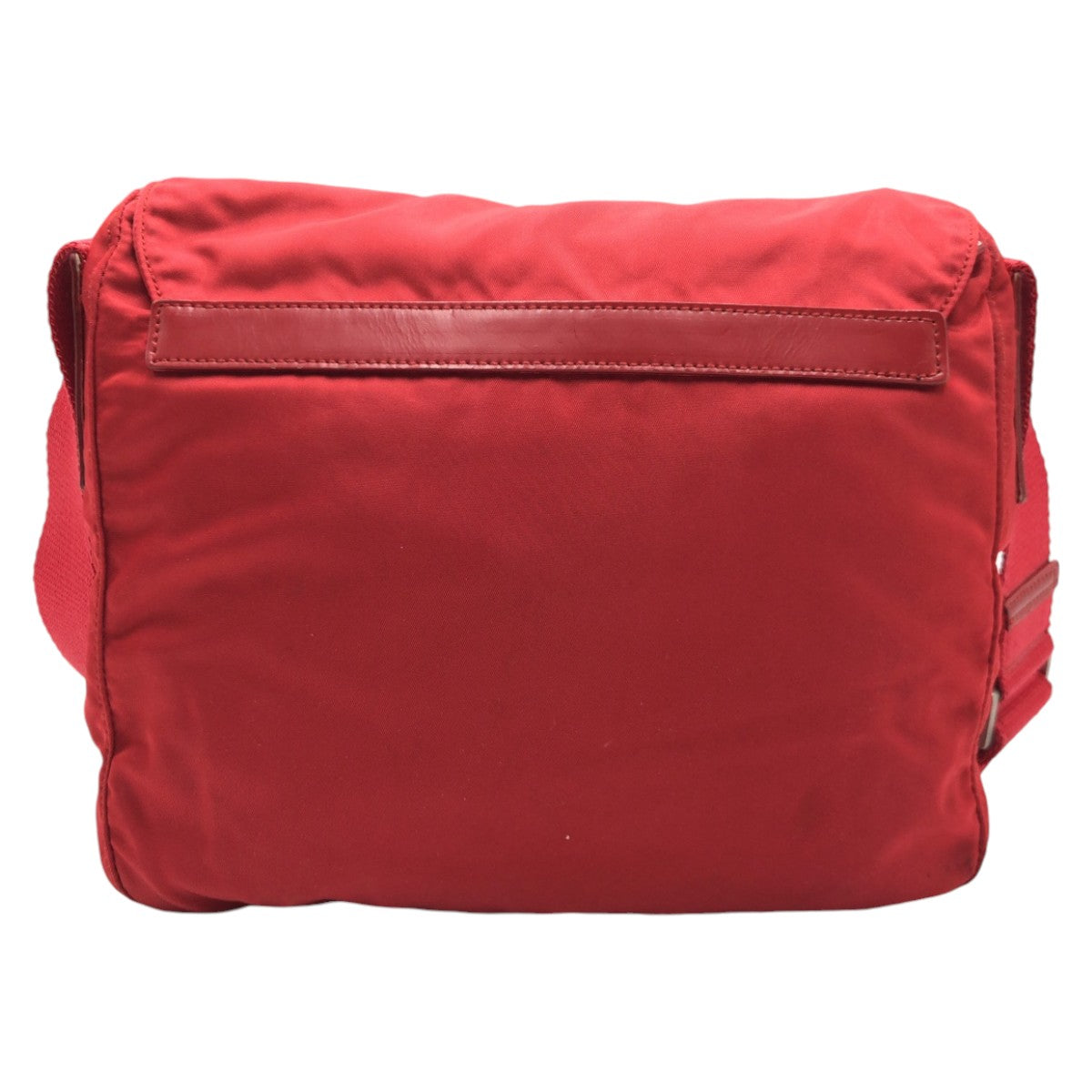 PRADA Prada Tessuto Triangle Logo Red Nylon Crossbody Shoulder Bag Pochette for Women