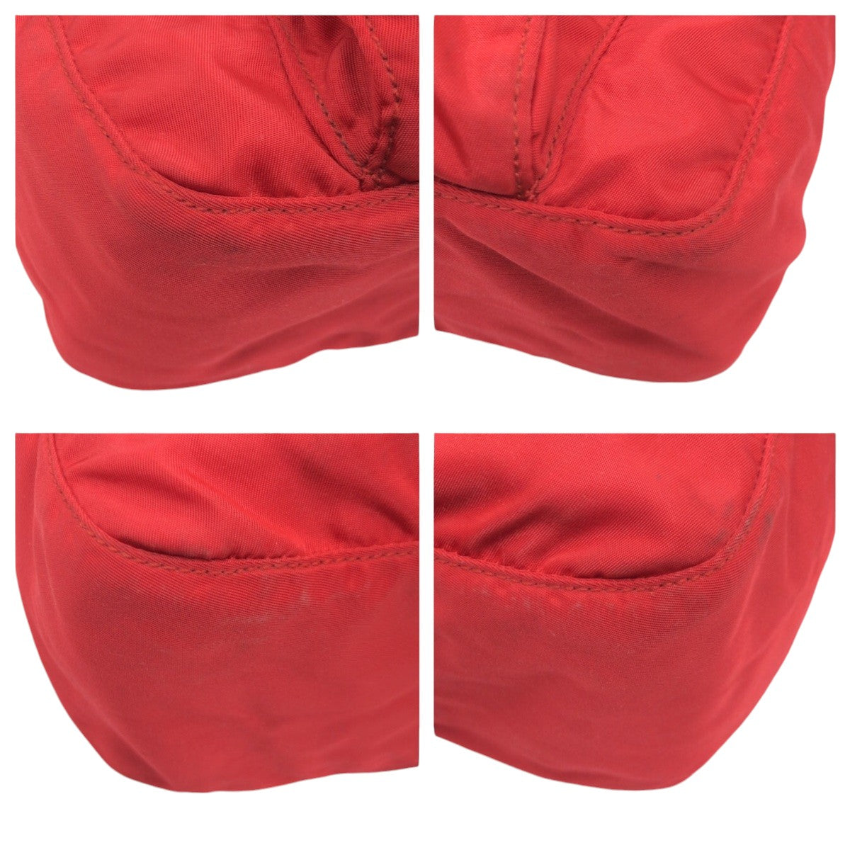 PRADA Prada Tessuto Triangle Logo Red Nylon Crossbody Shoulder Bag Pochette for Women