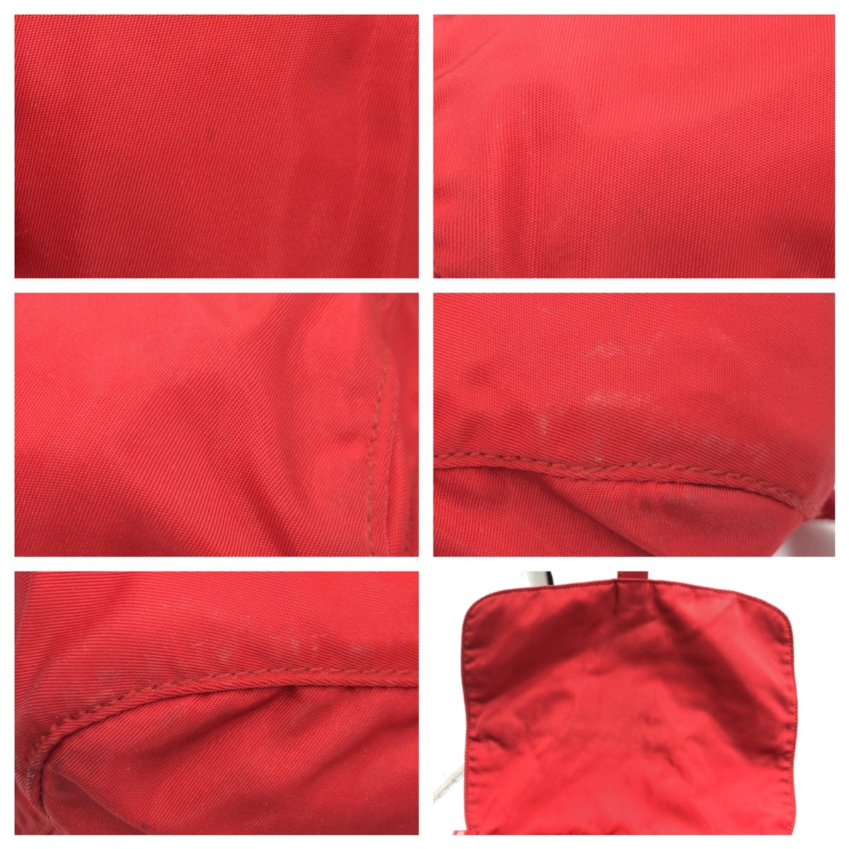 PRADA Prada Tessuto Triangle Logo Red Nylon Crossbody Shoulder Bag Pochette for Women