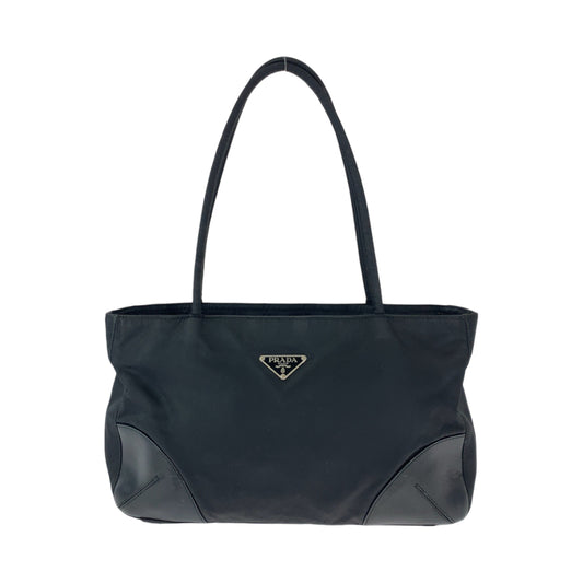 13032
PRADA プラダ テスート 三角ロゴプレート ブラック 黒 シルバー金具 ナイロン トートバッグ ハンドバッグ ショルダーバッグ  レディース