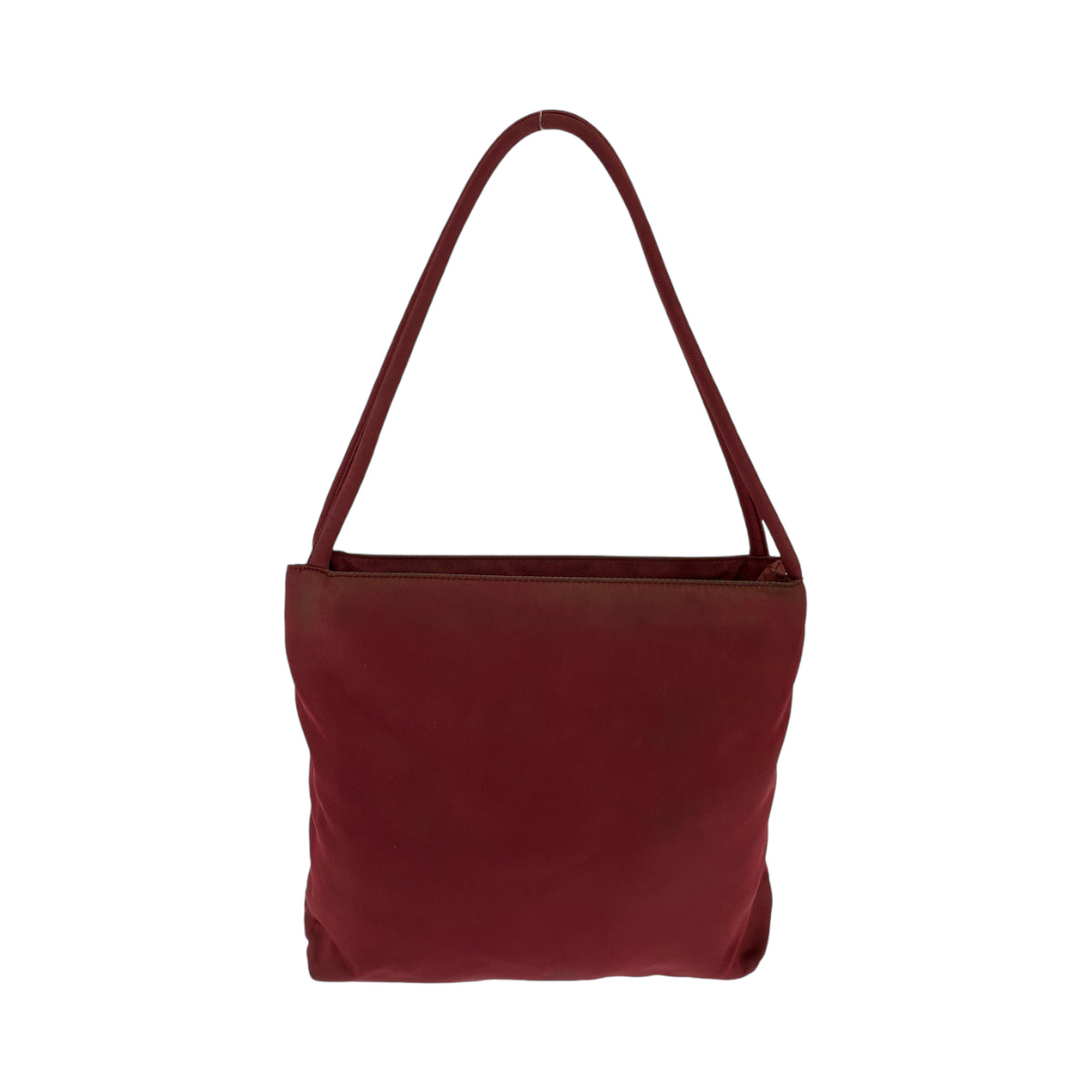 111906
PRADA プラダ テスート 三角ロゴプレート レッド シルバー金具 ナイロン トートバッグ ショルダーバッグ  レディース