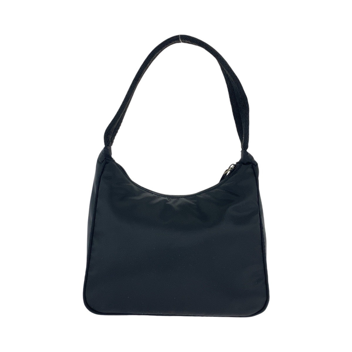 11904
PRADA プラダ テスート 三角ロゴプレート ブラック 黒 シルバー金具 ナイロン ハンドバッグ アクセサリーポーチ  レディース