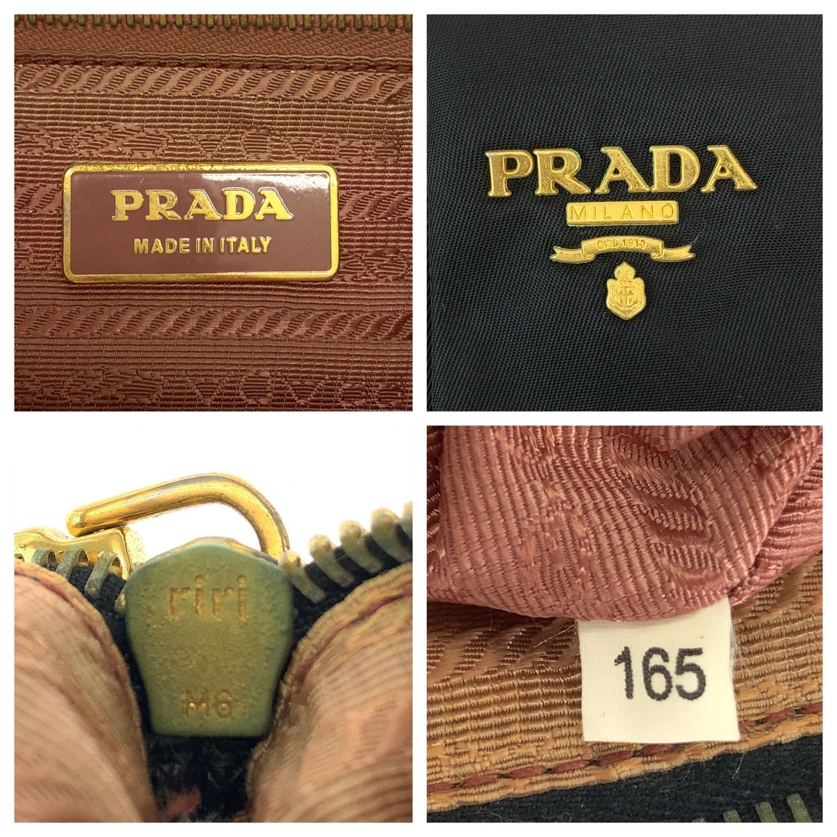 PRADA Prada Tessuto Ribbon Black Gold Hardware Nylon BT0659 Shoulder Bag Crossbody Pochette Women's