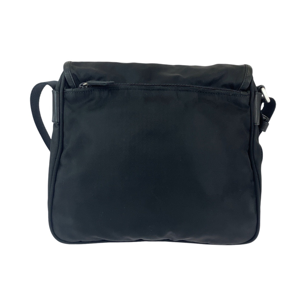 111903
PRADA プラダ テスート 三角ロゴプレート ブラック 黒 シルバー金具 ナイロン 斜め掛け ショルダーバッグ メッセンジャーバッグ  メンズ
