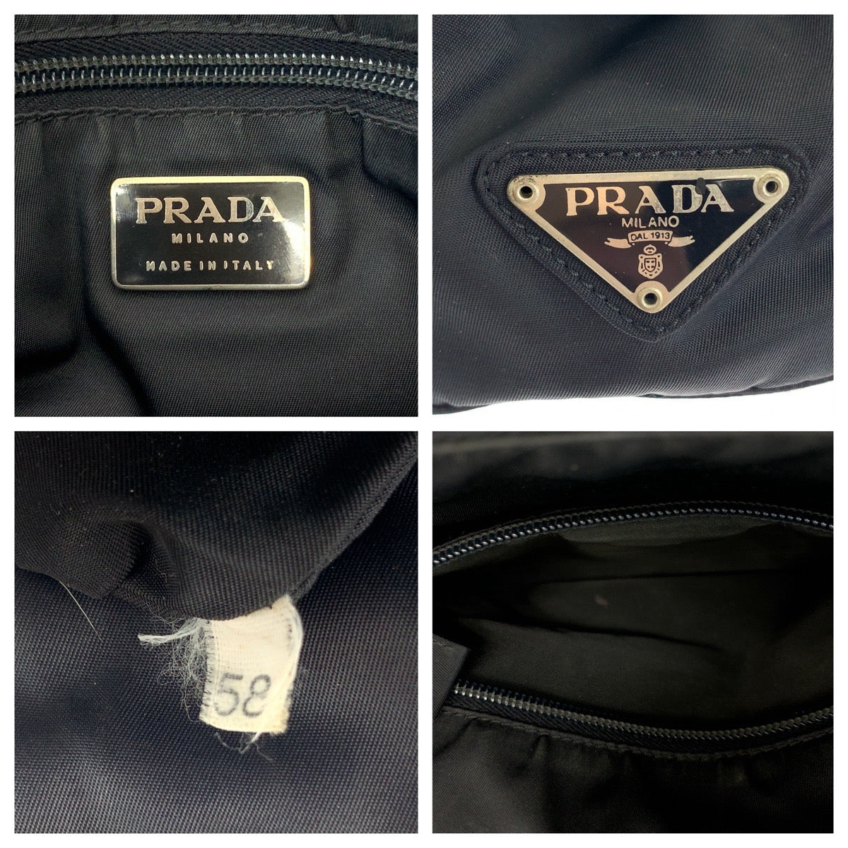 12829
PRADA プラダ テスート 三角ロゴプレート プラハンドル ブラック 黒 クリア ナイロン ハンドバッグ トートバッグ  レディース