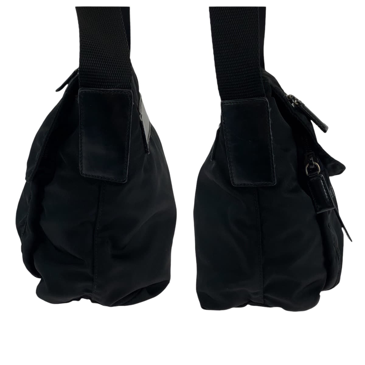 11902
PRADA プラダ テスート 三角ロゴプレート ブラック 黒 シルバー金具 ナイロン BT8994 ショルダーバッグ メッセンジャーバッグ  レディース