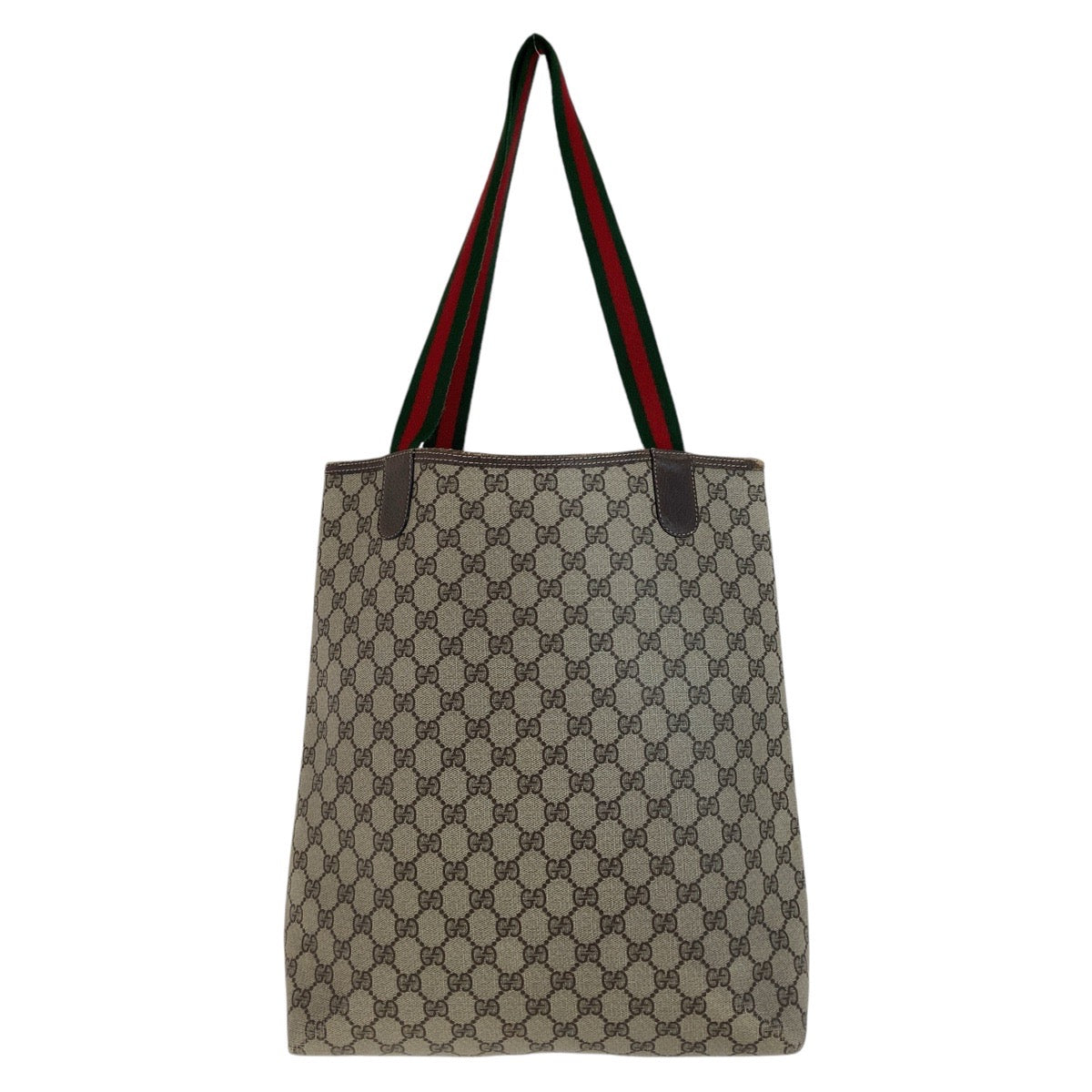 111901
GUCCI グッチ ヴィンテージ オールドグッチ シェリーライン ベージュ ブラウン GGスプリームキャンバス / レザー 39 02 003 トートバッグ ショルダーバッグ  レディース