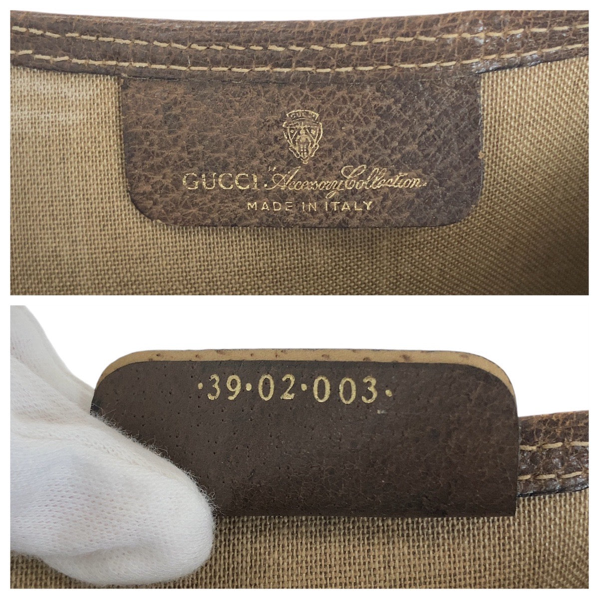 111901
GUCCI グッチ ヴィンテージ オールドグッチ シェリーライン ベージュ ブラウン GGスプリームキャンバス / レザー 39 02 003 トートバッグ ショルダーバッグ  レディース