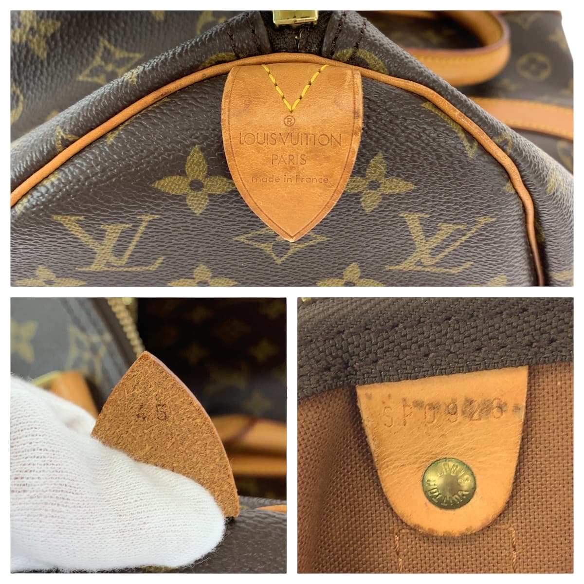 11900
LOUIS VUITTON ルイヴィトン モノグラム キーポル50 ブラウン ゴールド金具 PVC ボストンバッグ ハンドバッグ  レディース ABP55