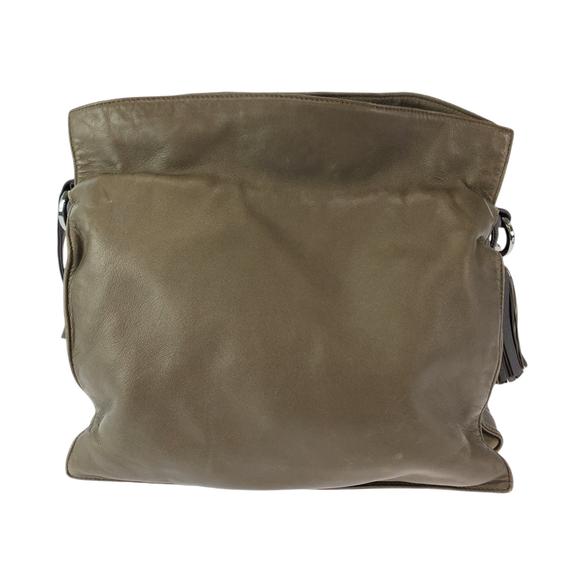 17968
LOEWE ロエベ フラメンコ アナグラム ブラウン シルバー金具 レザー ショルダーバッグ 斜め掛け ポシェット  レディース ABP40