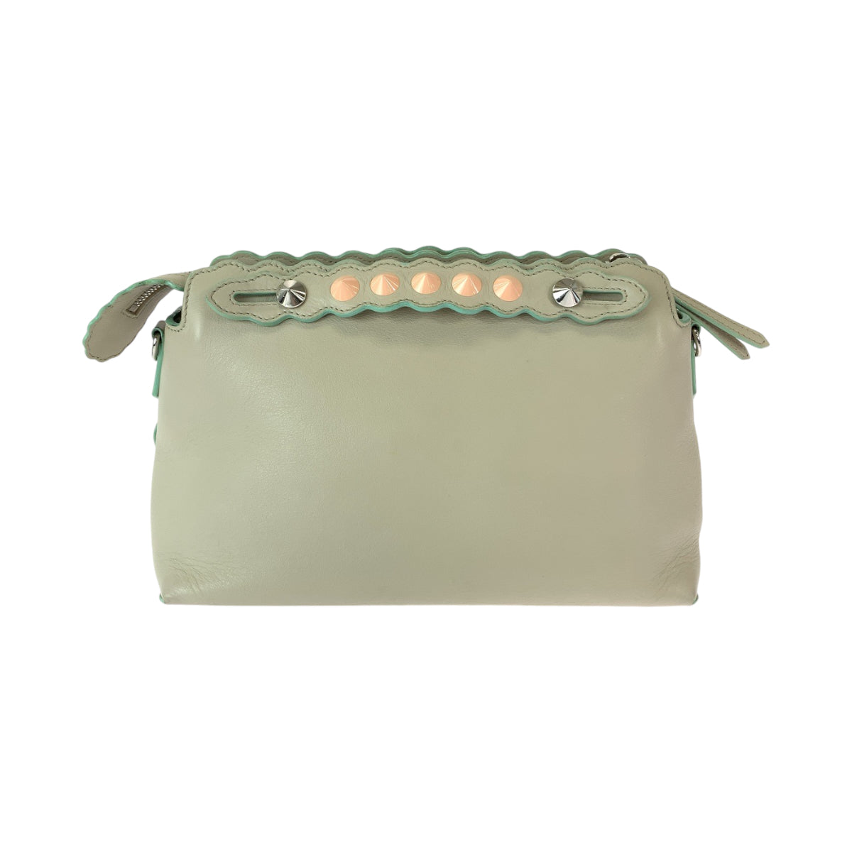 111899
FENDI フェンディ バイザウェイ アイボリー ピンク シルバー金具 レザー ショルダーバッグ 斜め掛け ポシェット  レディース