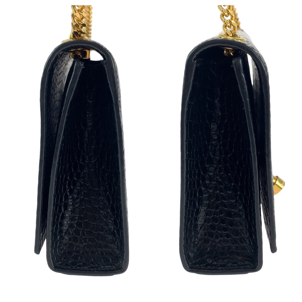 11890
SAINT LAURENT PARIS サンローランパリ ケイト YSL タッセル 型押し ブラック 黒 ゴールド金具 レザー チェーンショルダーバッグ 斜め掛け  レディース