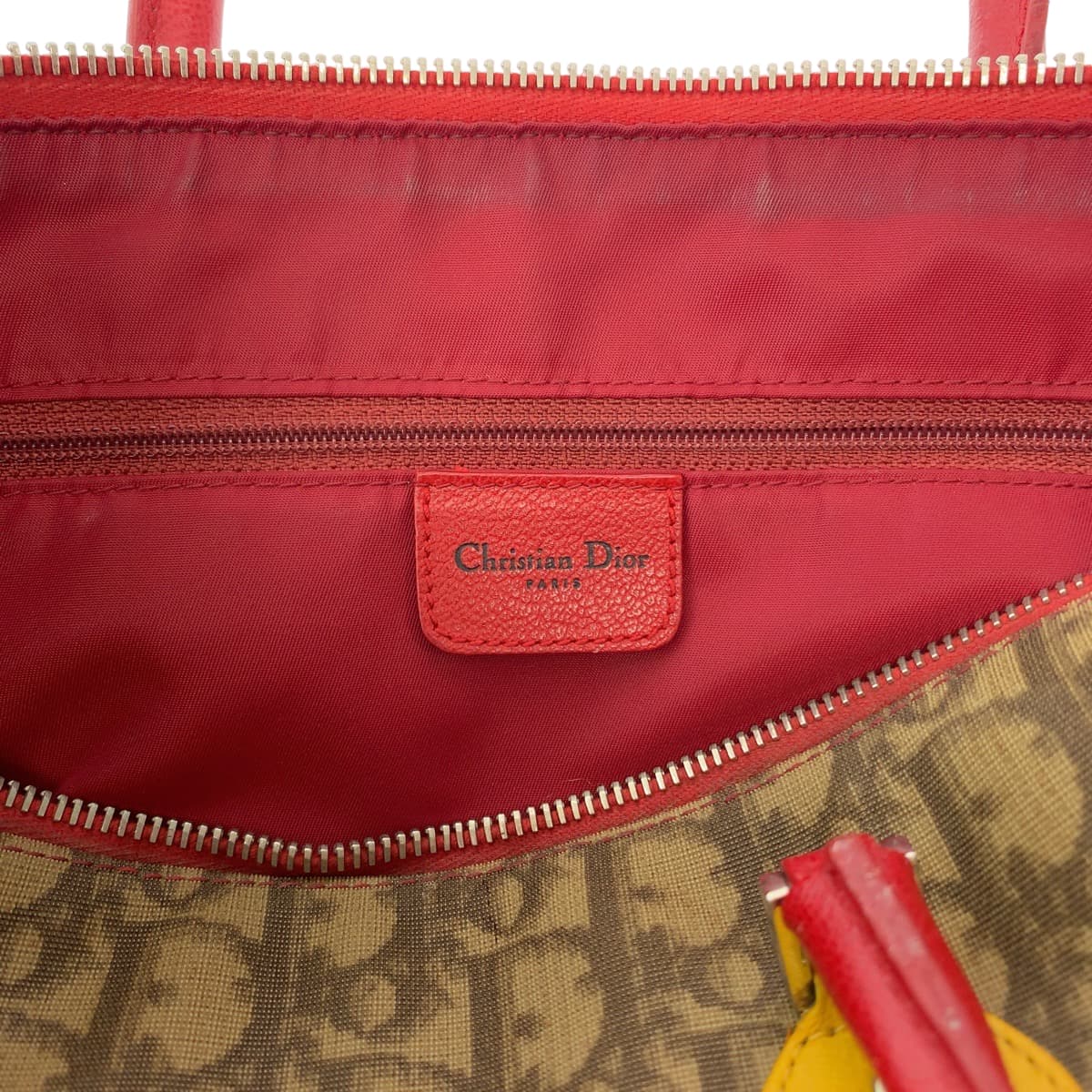 Dior ディオール ヴィンテージ トロッター ブラウン ラスタカラー PVC 05 MA 0054 ミニボストンバッグ ハンドバッグ  レディース