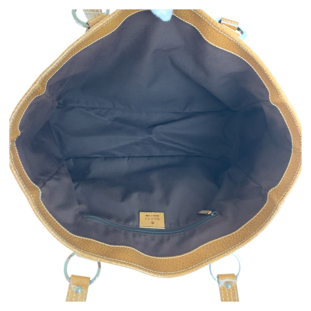 11888
GUCCI グッチ ベージュ シルバー金具 GGキャンバス / レザー 113017 トートバッグ ショルダーバッグ  レディース